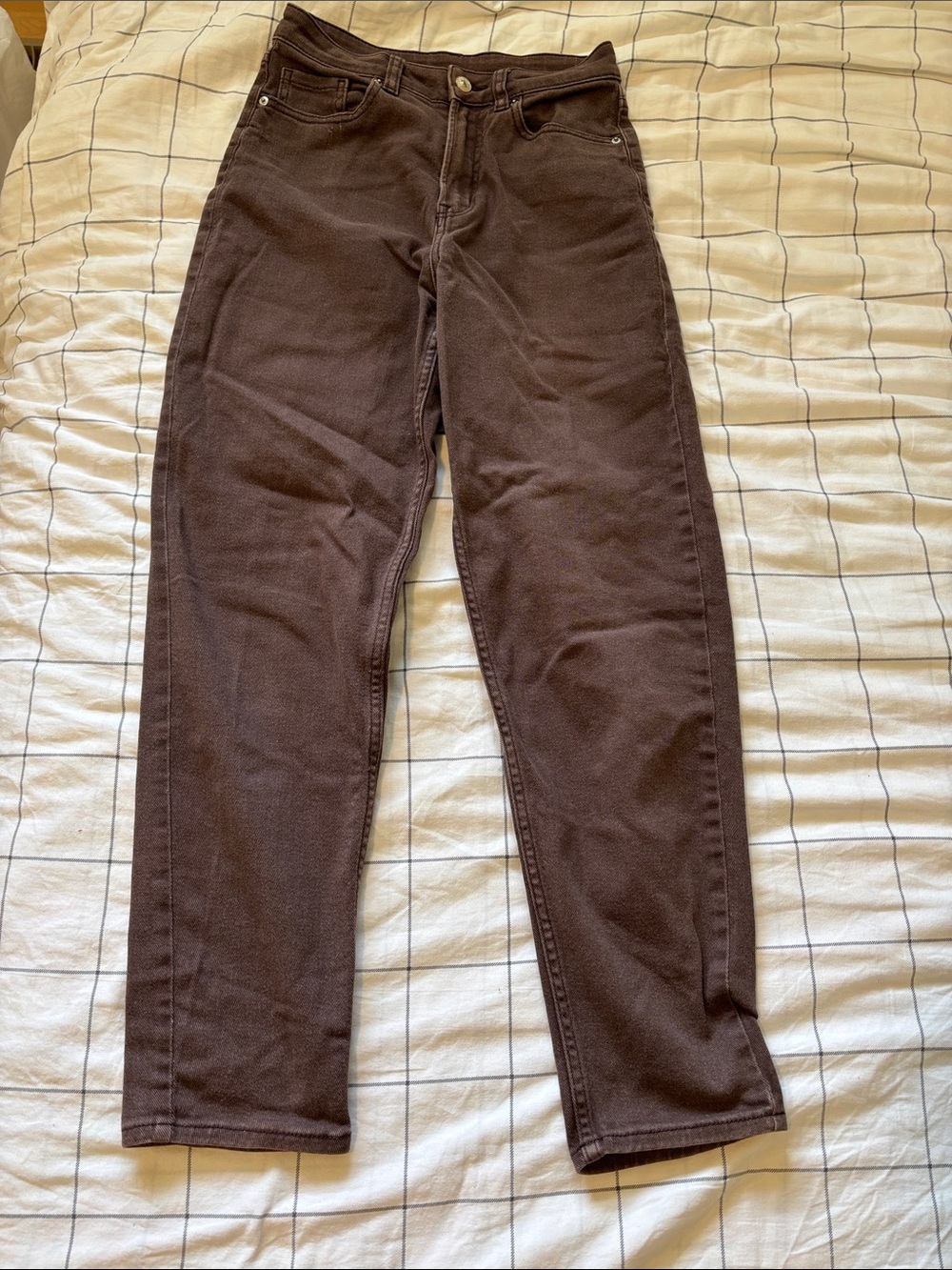 H&M divided straight leg women’s brown pants